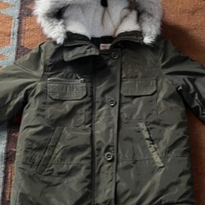 Small Mossimo Womans Army Green Jacket / Coat